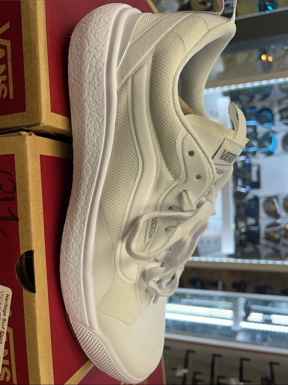 Vans White Low-Top Canvas Sneaker